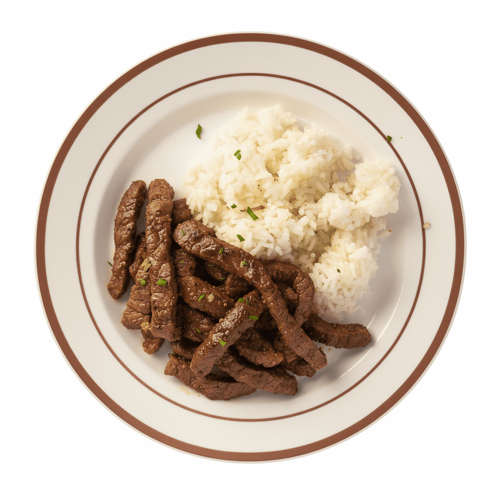 Top Sirloin Steak & Rice