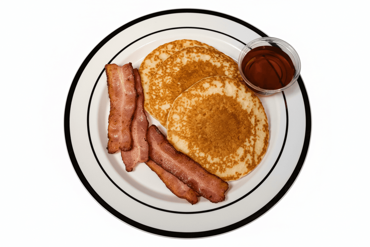 Protein Pancakes with Turkey Bacon